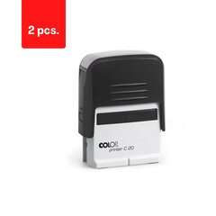 Корпус печати COLOP Printer C20, черный корпус, черная подушка, 2 шт. цена и информация | Канцелярия | 220.lv