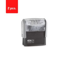 Korpuss COLOP PRINTER C50 melnā krāsā ar zilu spilvenu, iepakojumā 2 gab. цена и информация | Канцелярия | 220.lv