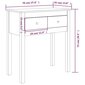 vidaXL konsoles galdiņš, 70x35x75 cm, priedes masīvkoks cena un informācija | Konsoles galdiņi | 220.lv