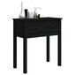 vidaXL konsoles galdiņš, melns, 70x35x75 cm, priedes masīvkoks cena un informācija | Konsoles galdiņi | 220.lv