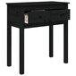 vidaXL konsoles galdiņš, melns, 70x35x75 cm, priedes masīvkoks cena un informācija | Konsoles galdiņi | 220.lv