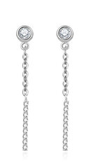 Элегантные серебряные серьги с прозрачными цирконами Beneto AGUV937L цена и информация | Серьги | 220.lv