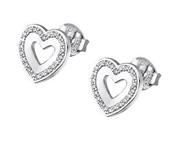 Блестящие серебряные серьги Lotus Silver Hearts LP3137-4/1 цена и информация | Серьги | 220.lv