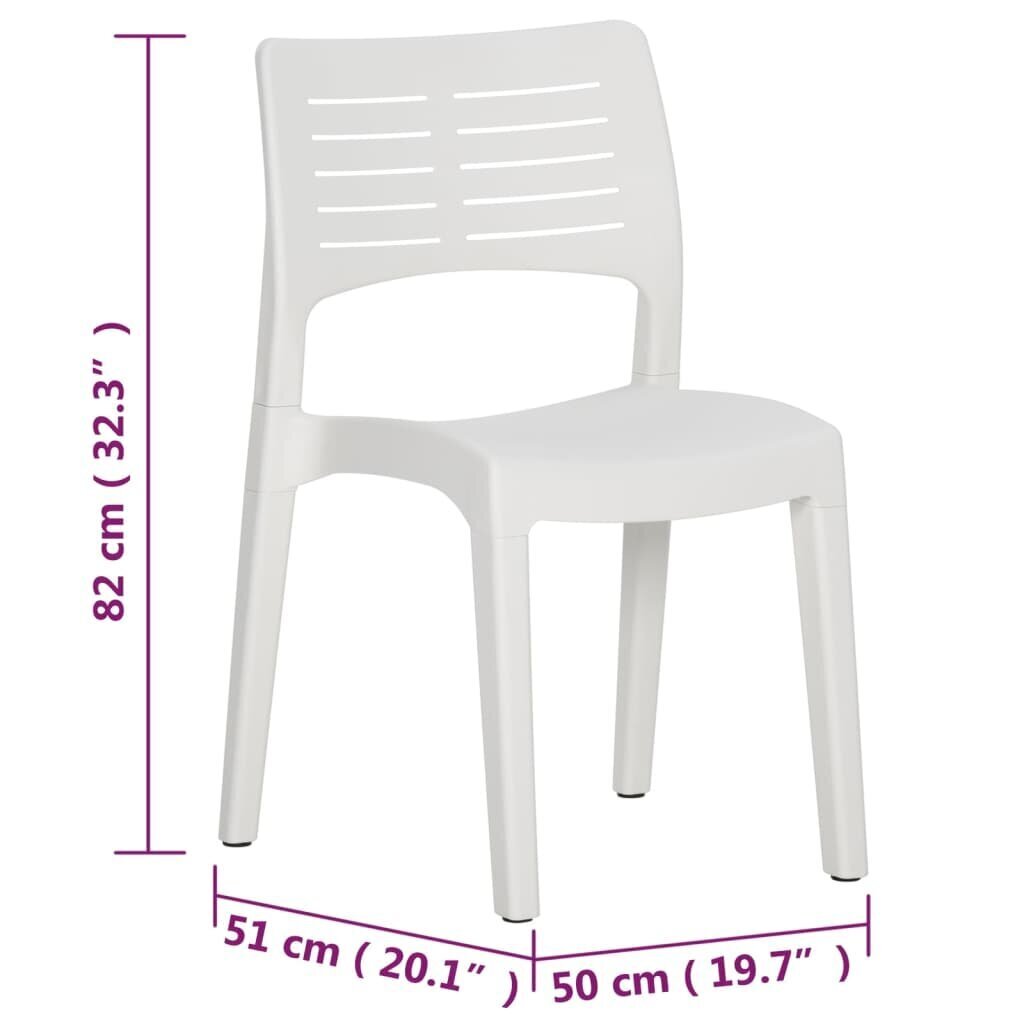 Dārza krēsli, balti. цена и информация | Dārza krēsli | 220.lv
