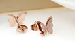 Troli Mazie tauriņu auskari Metāla Butterfly KES-048-ROSEGOLD цена и информация | Auskari | 220.lv