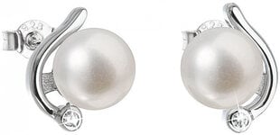 Evolution Group Sudraba auskari pērles ar īstajām pērlēm Pavon 21038.1 cena un informācija | Auskari | 220.lv