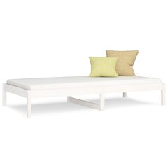 vidaXL gulta, balta, 80x200 cm, priedes masīvkoks cena un informācija | Gultas | 220.lv