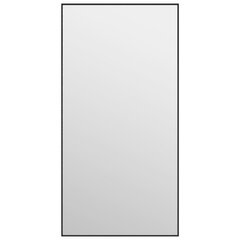 vidaXL durvju spogulis, melns, 40x80 cm, stikls un alumīnijs цена и информация | Зеркала | 220.lv