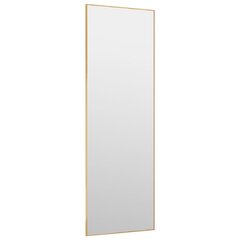 vidaXL durvju spogulis, zelta krāsa, 40x100 cm, stikls un alumīnijs cena un informācija | Spoguļi | 220.lv
