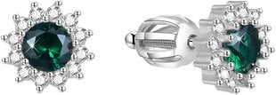 Серебряные серьги с цирконами Beneto AGUP1609S цена и информация | Серьги | 220.lv