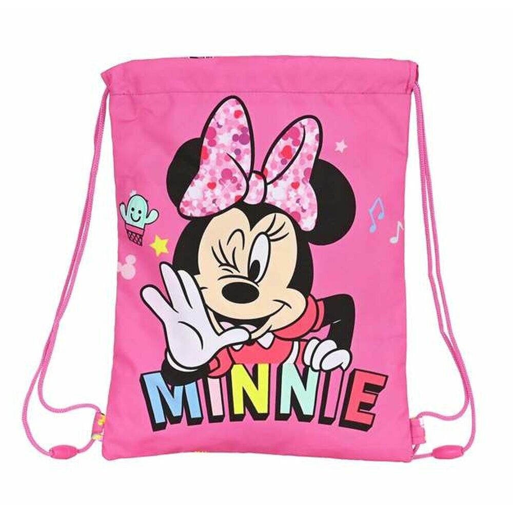 Mugursoma ar lencēm Minnie Mouse (26 x 34 x 1 cm) cena un informācija | Skolas somas | 220.lv