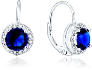 Серебряные серьги с голубыми кристаллами Beneto AGUC1156 цена и информация | Серьги | 220.lv
