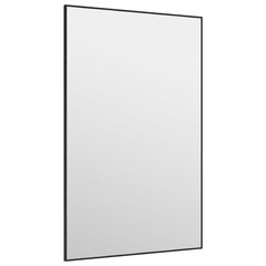 vidaXL durvju spogulis, melns, 50x80 cm, stikls un alumīnijs cena un informācija | Spoguļi | 220.lv