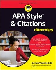 APA Style & Citations For Dummies cena un informācija | Svešvalodu mācību materiāli | 220.lv