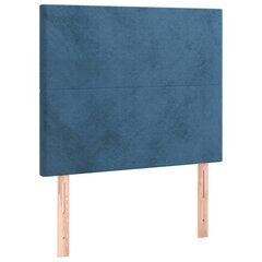 Gultas rāmis ar galvgali, tumši zils, 100x200 cm, samts cena un informācija | Gultas | 220.lv