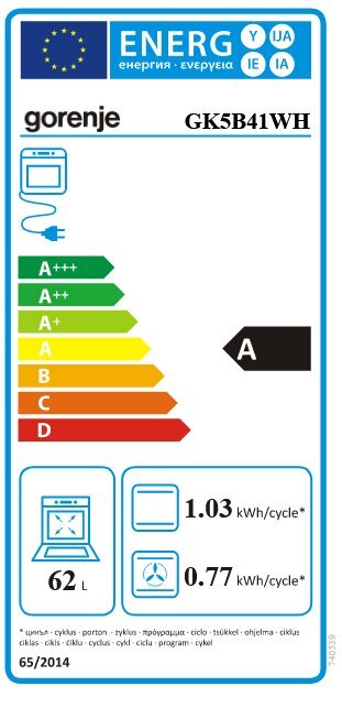 Gorenje GK5B41WH cena un informācija | Elektriskās plītis | 220.lv