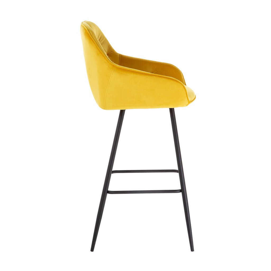 Bāra krēsls BRITA, dzeltens samts cena un informācija | Virtuves un ēdamistabas krēsli | 220.lv