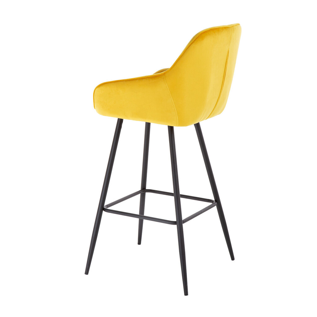 Bāra krēsls BRITA, dzeltens samts cena un informācija | Virtuves un ēdamistabas krēsli | 220.lv