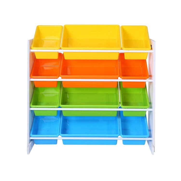 Bērnu istabas plaukts ar krāsainām kastēm SONGMICS cena un informācija | Plaukti | 220.lv