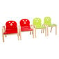 Bērnu komplekts HAPPY galds un 2 krēsli, balts/sarkans cena un informācija | Bērnu krēsliņi un bērnu galdiņi | 220.lv