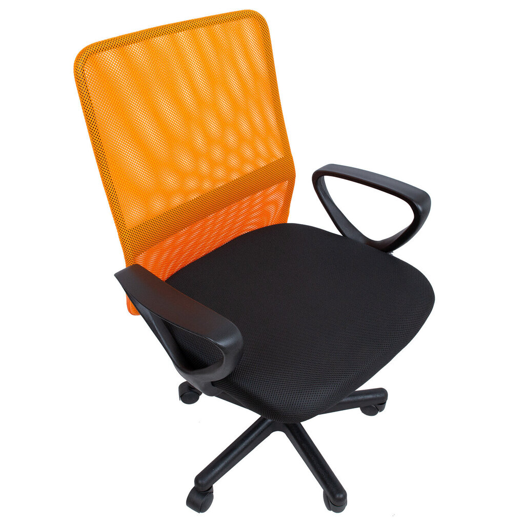 Darba krēsls BELINDA melns/oranžs cena un informācija | Biroja krēsli | 220.lv