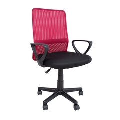 Darba krēsls BELINDA melns/sarkans cena un informācija | Biroja krēsli | 220.lv