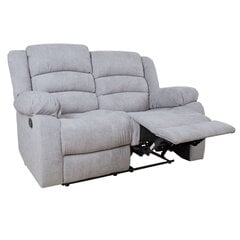 Dīvāns MALINA 2-vietīgs 153x90xH101cm, ar manuālu mehānismu, gaiši pelēks цена и информация | Кресла в гостиную | 220.lv
