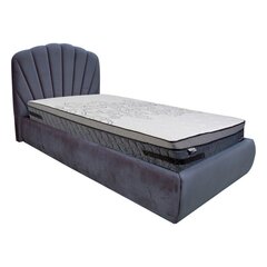Кровать EVA 90x200cm, серый бархат цена и информация | Кровати | 220.lv