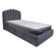 Кровать Eva, 90x200 см, серый бархат цена и информация | Кровати | 220.lv
