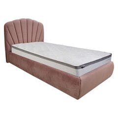 Кровать Eva, 90x200 см, серый бархат цена и информация | Кровати | 220.lv