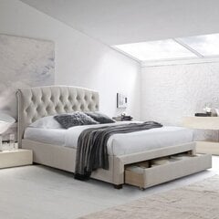 Кровать NATALIA 1-ящик, с матрасом HARMONY DUO (86744) 160x200см, без матраса, обивка из мебельного текстиля, цв цена и информация | Кровати | 220.lv