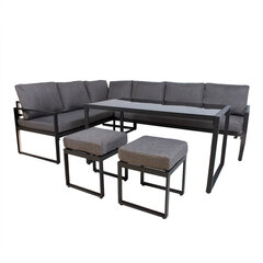 Комплект LEIPZIG (угловой диван, 2 тумбы, стол) цена и информация | Комплекты уличной мебели | 220.lv
