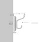 Sienas pakaramais ar 4 metāla āķiem SONGMICS balts цена и информация | Drēbju pakaramie | 220.lv