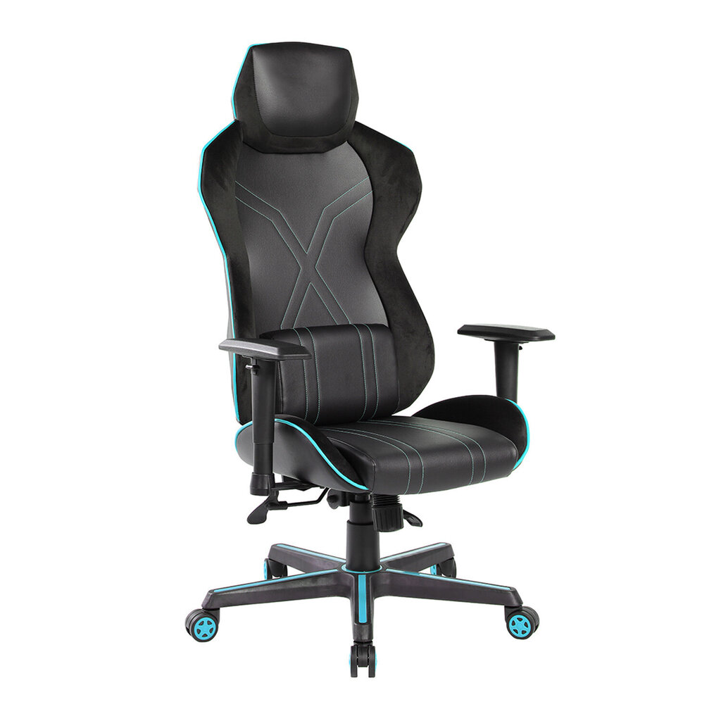 Spēļu krēsls MASTER-1, melns/zils цена и информация | Biroja krēsli | 220.lv
