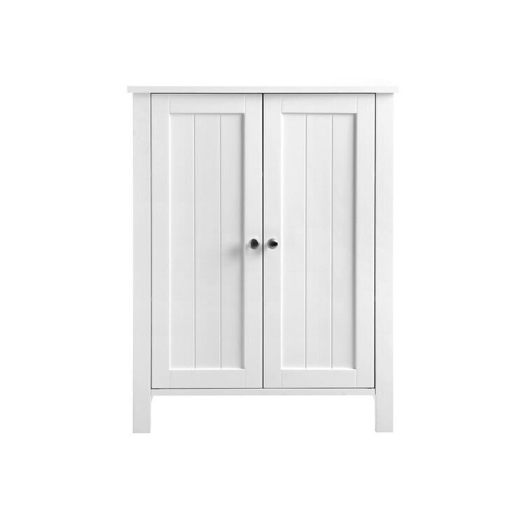 Vannas istabas skapis ar divviru durvīm VASAGLE BCB60W цена и информация | Vannas istabas skapīši | 220.lv