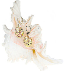 Красивые серьги из жемчуга Lampglas Romantic Roots с золотом 24 карата EP13 цена и информация | Серьги | 220.lv