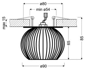 Griestu lampa Candellux 2284170 цена и информация | Потолочные светильники | 220.lv