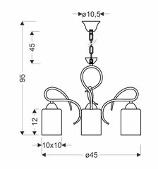 Piekārta lampa 5533-00699 cena un informācija | Lustras | 220.lv