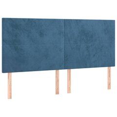 Gultas rāmis ar galvgali, tumši zils, 160x200 cm, samts цена и информация | Кровати | 220.lv