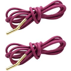 Эластичные круглые шнурки 3 мм 100 см с металлическими наконечниками, цвет тёмно-розовый цена и информация | Для ухода за обувью и одеждой | 220.lv