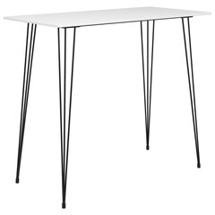 vidaXL 5-daļīgs bāra mēbeļu komplekts, balts ar melnu цена и информация | Комплекты мебели для столовой | 220.lv