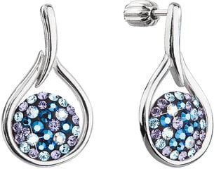 Классические серебряные серьги Evolution Group Swarovski 31305.3 Blue Style цена и информация | Серьги | 220.lv