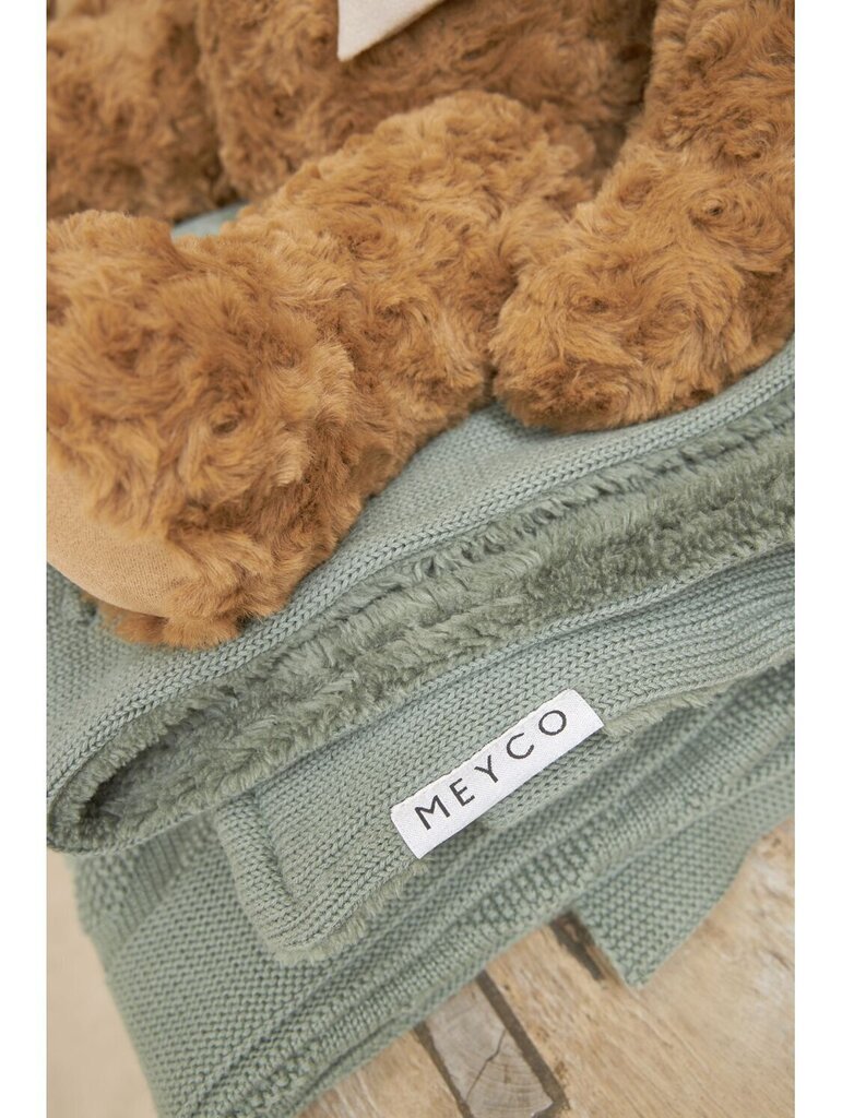 Sega 75x100cm, Meyco Baby, Mini Knots Fleece (Forest Green) цена и информация | Gultas pārklāji, pledi | 220.lv