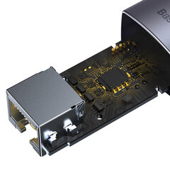 Baseus серия Lite, USB - разъем RJ45 LAN 100 Мбит/с, серый (WKQX000013) цена и информация | Адаптеры и USB разветвители | 220.lv