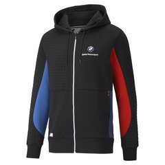 Džemperis vīriešiem Puma BMW MMS Full Zip Hoodie Marina Blue 53118704, melns cena un informācija | Vīriešu jakas | 220.lv