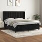Atsperu gultas rāmis ar matraci vidaXL, 160x200 cm, melns цена и информация | Gultas | 220.lv