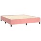 Atsperu gultas rāmis ar matraci vidaXL, 160x200 cm, rozā цена и информация | Gultas | 220.lv