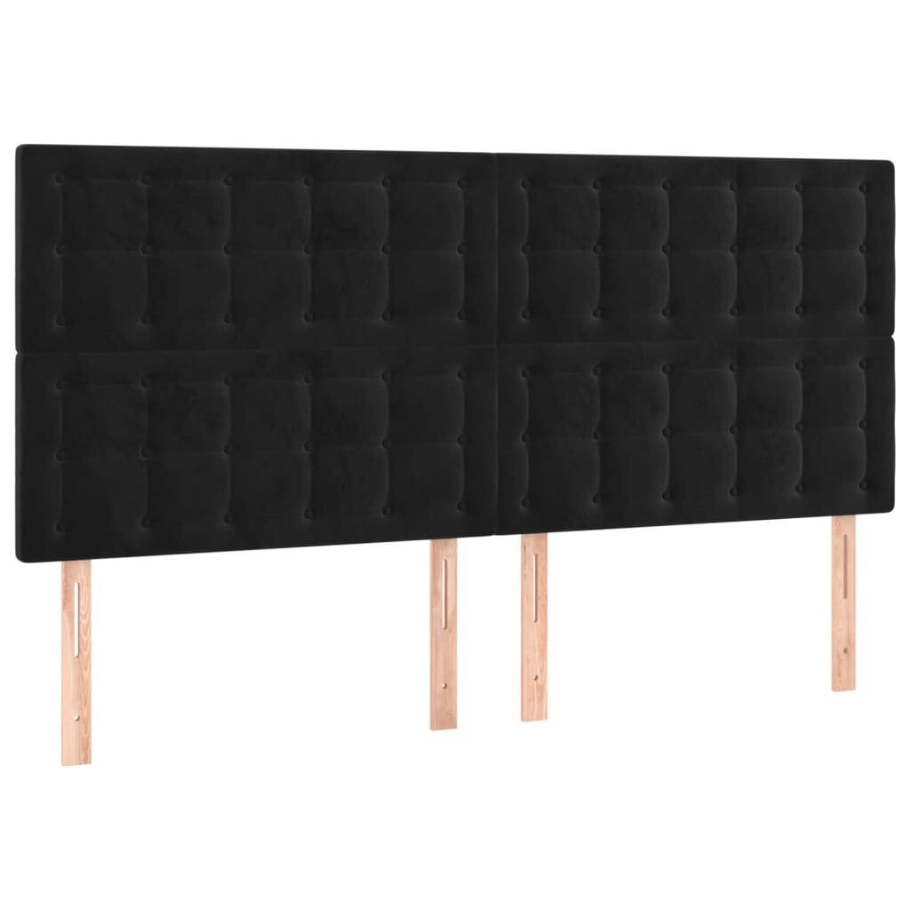 Atsperu gultas rāmis ar matraci vidaXL, 180x200 cm, melns цена и информация | Gultas | 220.lv