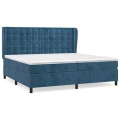Atsperu gultas rāmis ar matraci vidaXL, 200x200 cm, tumši zils цена и информация | Кровати | 220.lv