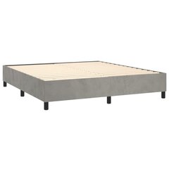 Atsperu gultas rāmis ar matraci vidaXL, 160x200 cm, gaiši pelēks cena un informācija | Gultas | 220.lv